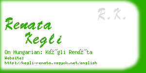 renata kegli business card